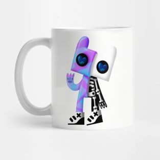 Half Skull Cat Hi Doodle Mug